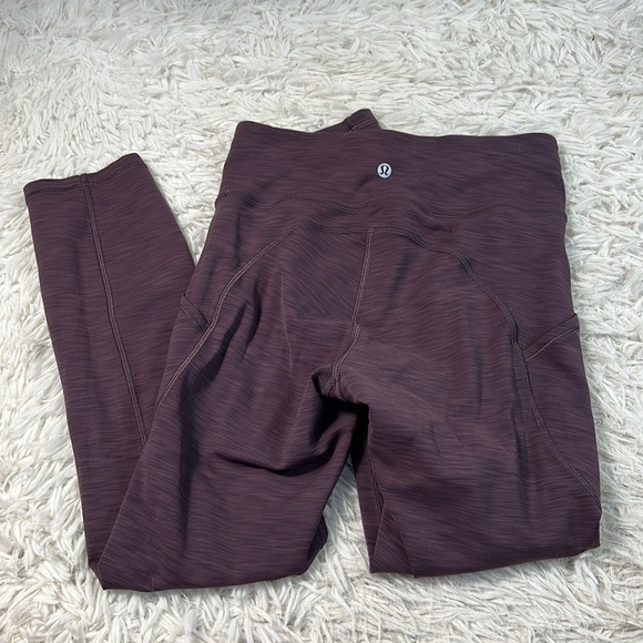 Lululemon Invigorate High-Rise Crop 23" Heathered Black Currant - Picture 5 of 7